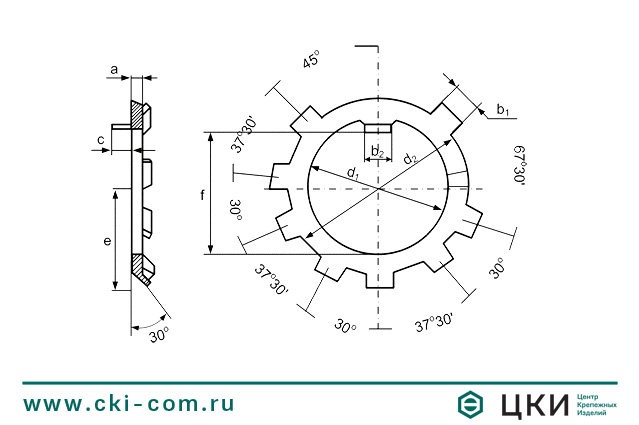 Шайба стопорная чертеж