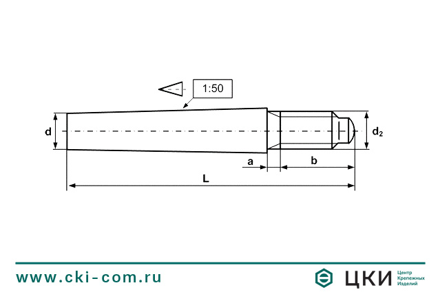 Штифт конический чертеж